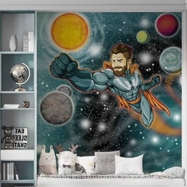 Ograniczona ilość Tapeta na ścianę - SPACE HERO