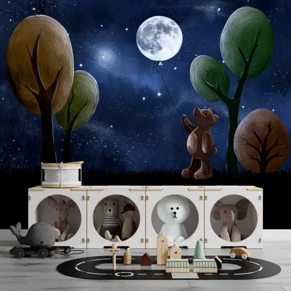 Tapeta na ścianę - TEDDY MOON Łatwy zwrot