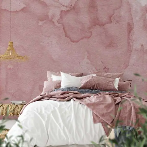 Wyjątkowa oferta Tapeta na ścianę - DIRTY PINK WATERCOLOR
