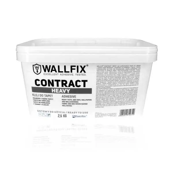 Najlepszy GOTOWY klej do tapet - Wallfix Contract Heavy - do tapet laminowanych i strukturalnych Łatwy zwrot