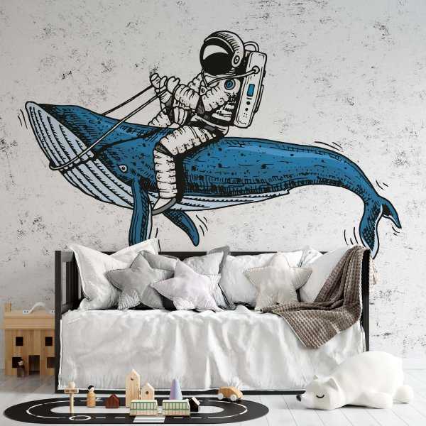 Wyjątkowa oferta Tapeta dla dzieci - WHALE RODEO