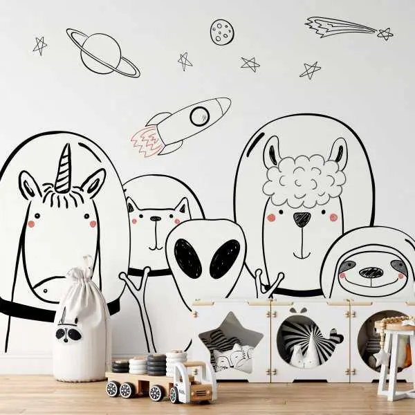 Tylko do końca tygodnia Tapeta dla dzieci - UFO FRIENDS