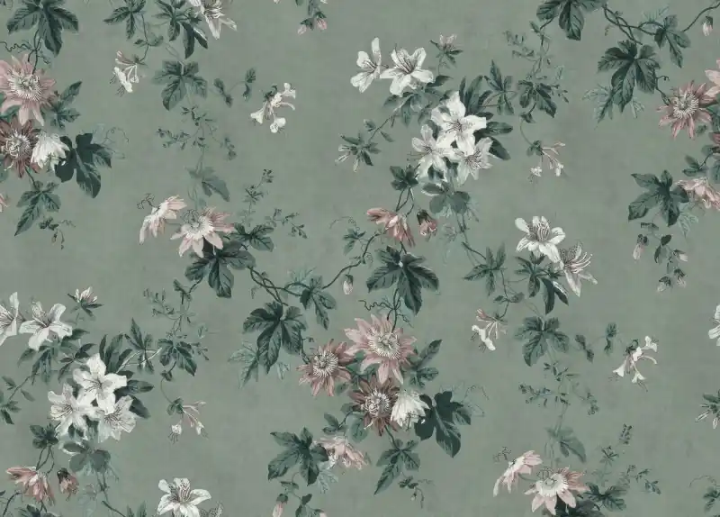 Obniżka ceny MURAL 623-26 Jordnära - Faded Passion sage green