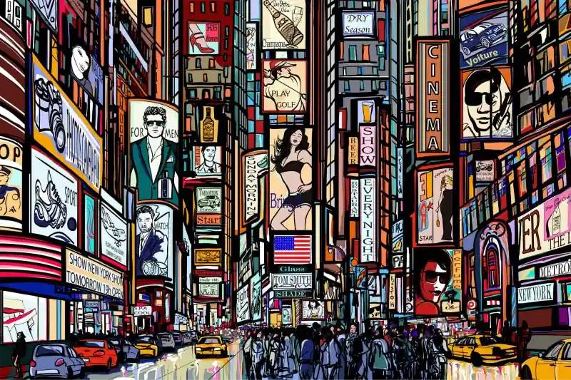 Darmowa dostawa FotoTAPETA na flizelinie MS-5-0013 TIMES SQUARE