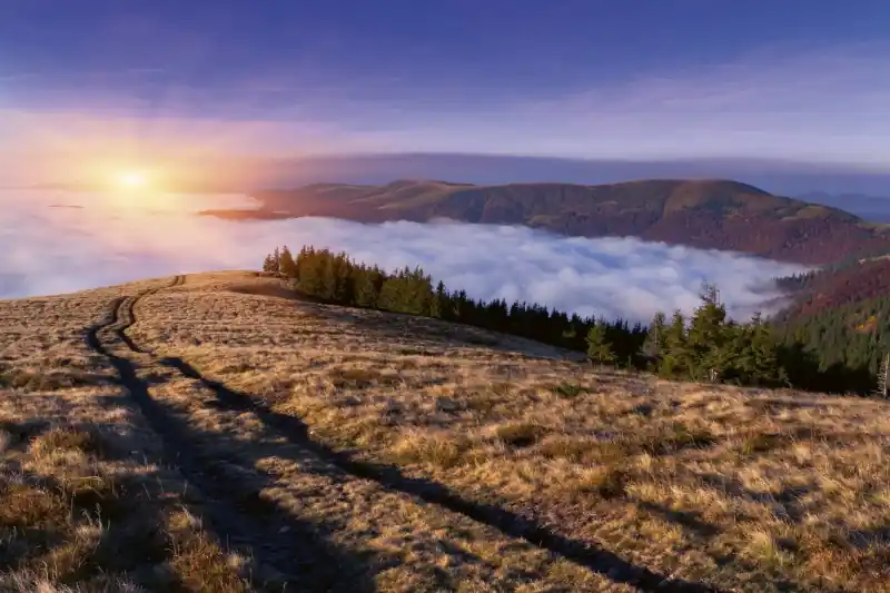 FotoTAPETA na flizelinie MS-5-0063 SUNRISE IN MOUNTAINS Popularny