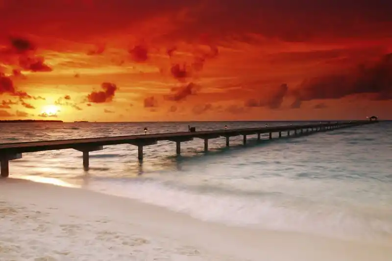 FotoTAPETA na flizelinie MS-5-0191 JETTY IN SUNSET Nowy