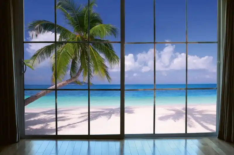 FotoTAPETA na flizelinie MS-5-0203 BEACH WINDOW VIEW Nowy
