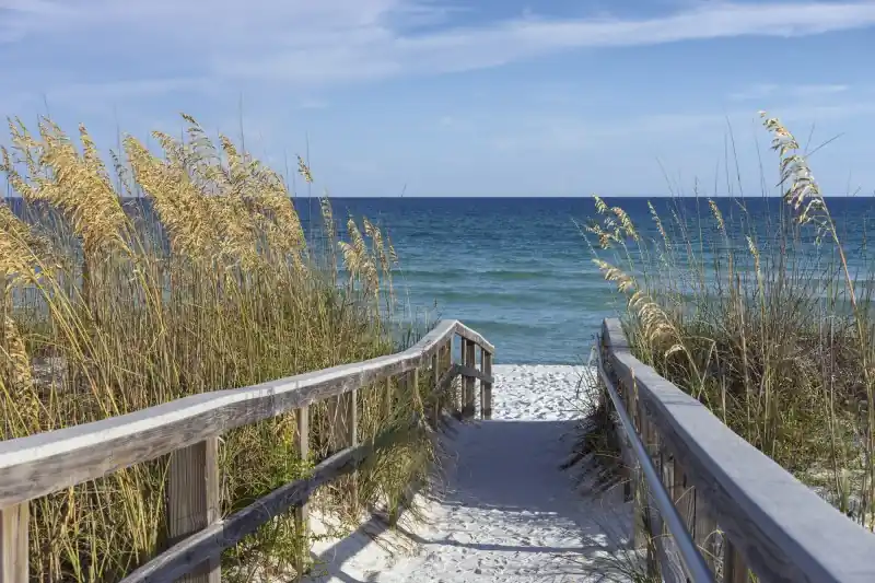 FotoTAPETA na flizelinie MS-5-0212 SANDY BOARDWALK Łatwy zwrot