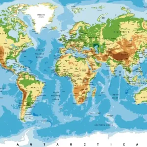Darmowa dostawa FotoTAPETA na flizelinie MS-5-0261 WORLD MAP
