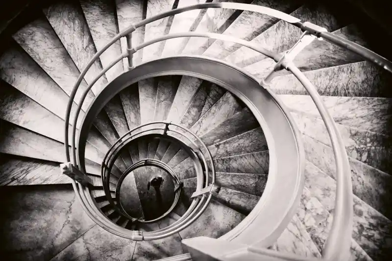 Tani FotoTAPETA na flizelinie MS-5-0271 SPIRAL STAIRS