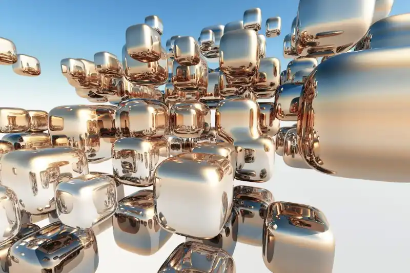 Premium FotoTAPETA na flizelinie MS-5-0284 SILVER CUBES