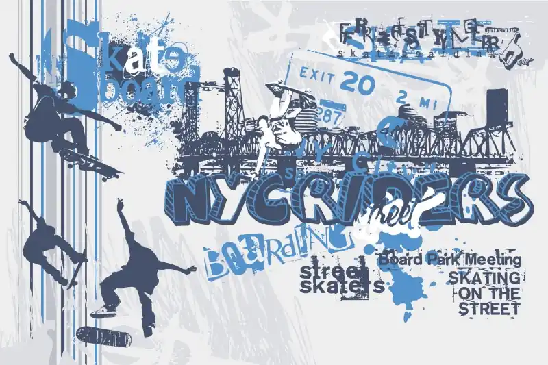 Szybka wysyłka FotoTAPETA na flizelinie MS-5-0313 SKATE