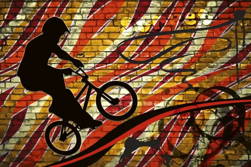 FotoTAPETA na flizelinie MS-5-0327 BICYCLE RED Popularny
