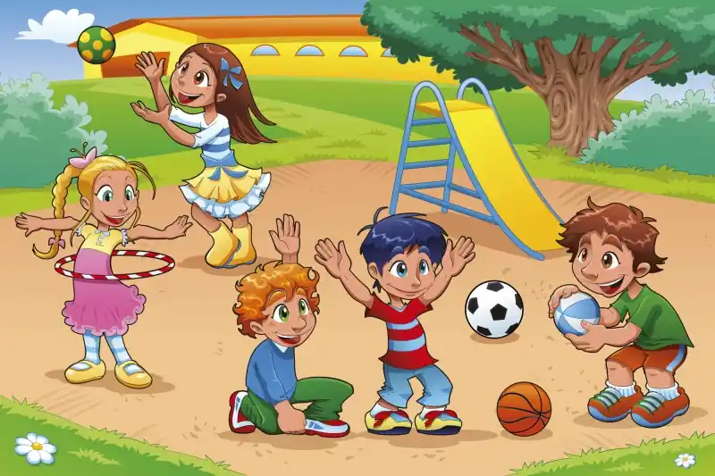 FotoTAPETA na flizelinie MS-5-0339 KIDS IN THE PLAYGROUND Cena promocyjna