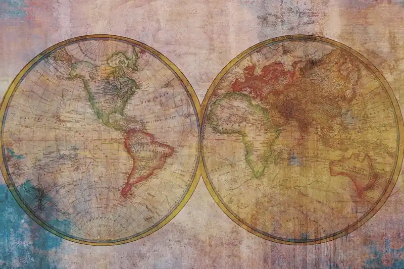 Fototapeta na Flizelinie MS-5-0370 Abstrakcyjna mapa świata II. 375 x 250 cm Wysoka jakość