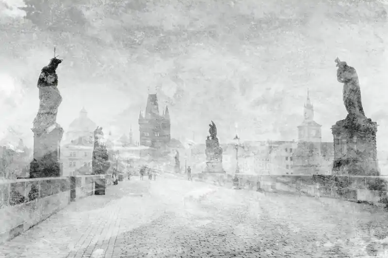 Fototapeta na Flizelinie MS-5-0372 Abstrakcja Most Karola II. 375 x 250 cm Bezpieczne zakupy