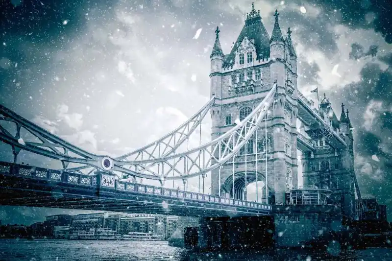 Wysoka jakość Fototapeta na Flizelinie MS-5-0653 Zimowa scena Londynu 375 x 250 cm