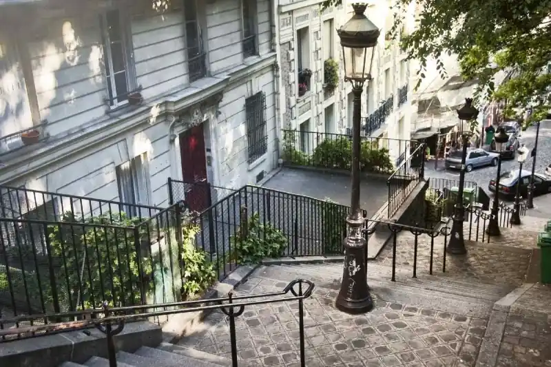 Szybka wysyłka Fototapeta na Flizelinie MS-5-0710 Schody na Montmartre 375 x 250 cm