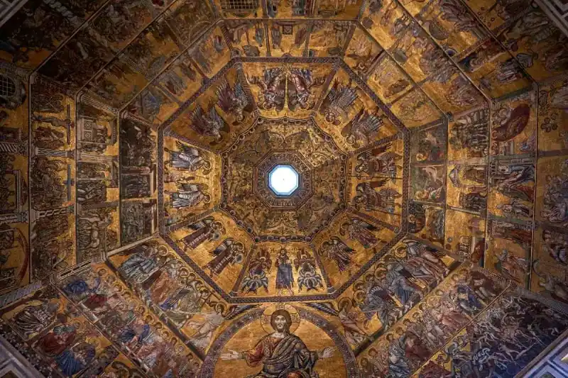 Premium Fototapeta na Flizelinie MS-5-0901 Mozaika sufitowa Baptysterium florenckiego 375 x 250 cm