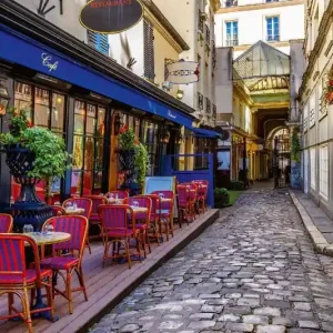 Wysoka jakość Fototapeta na Flizelinie MS-5-1215 Café in Paris 375 x 250 cm