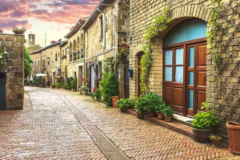 Fototapeta na Flizelinie MS-5-1219 Ulica pełna kwiatów 375 x 250 cm Wyjątkowa oferta