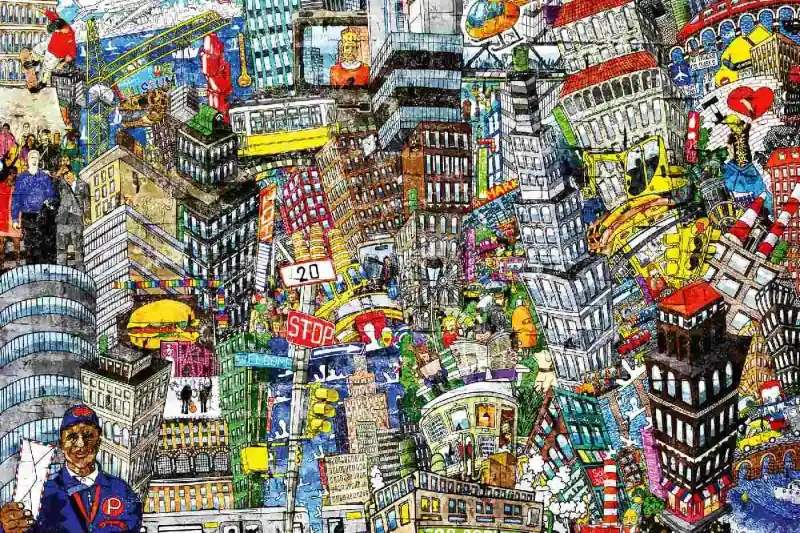 Fototapeta na Flizelinie MS-5-1414 City Cartoon II. 375 x 250 cm Szybka dostawa