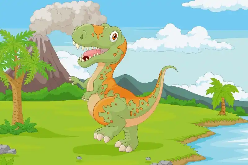 Szybka wysyłka Fototapeta na flizelinie MS-5-1465 Tyrannosaurus w dżungli 375 x 250 cm