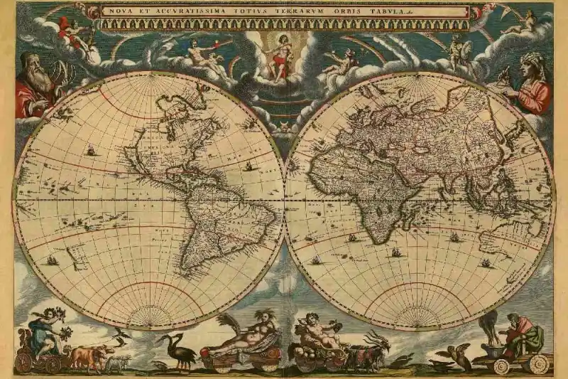 Wybór klientów Fototapeta na flizelinie MS-5-1516 Mapa starożytnego świata 375 x 250 cm
