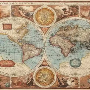 Zniżka Fototapeta na flizelinie MS-5-1533 Stara mapa III. 375 x 250 cm