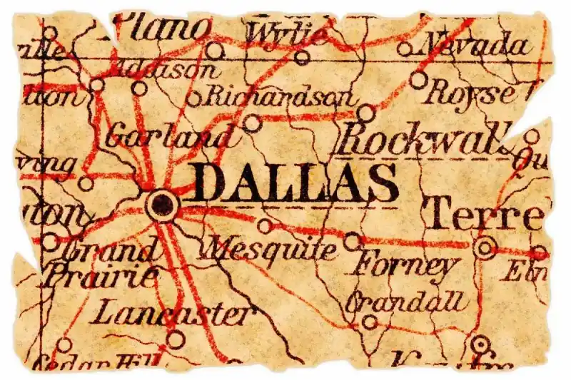Premium Fototapeta na flizelinie MS-5-1535 Stara mapa Dallas 375 x 250 cm