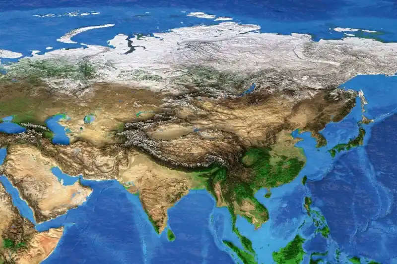 Fototapeta na flizelinie MS-5-1548 Mapa satelitarna 375 x 250 cm Bezpieczna płatność