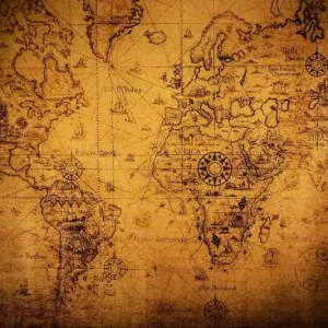 Wysoka jakość Fototapeta na flizelinie MS-5-1551 Mapa starego świata 375 x 250 cm