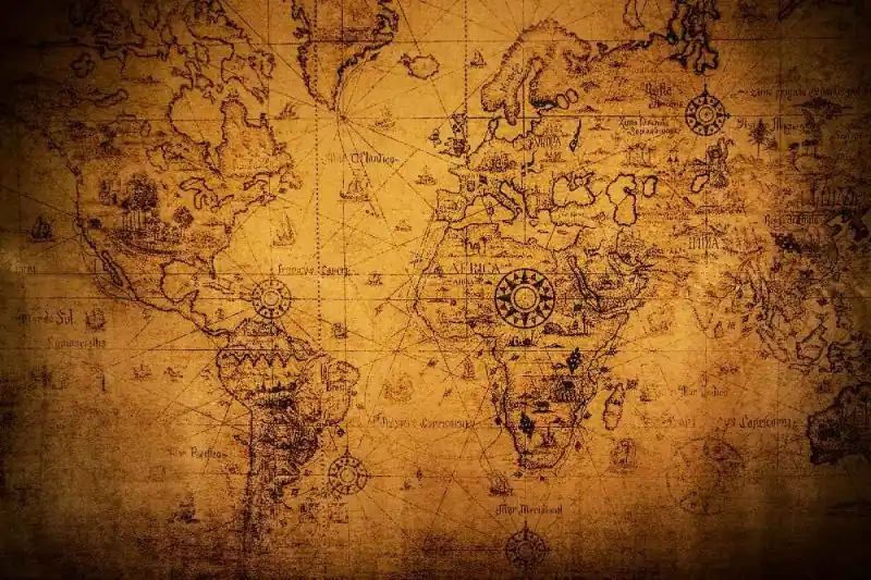 Wysoka jakość Fototapeta na flizelinie MS-5-1551 Mapa starego świata 375 x 250 cm