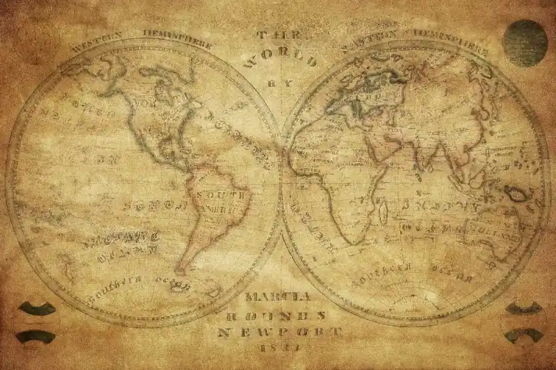 Nie przegap Fototapeta na flizelinie MS-5-1560 Mapa świata vintage II. 375 x 250 cm