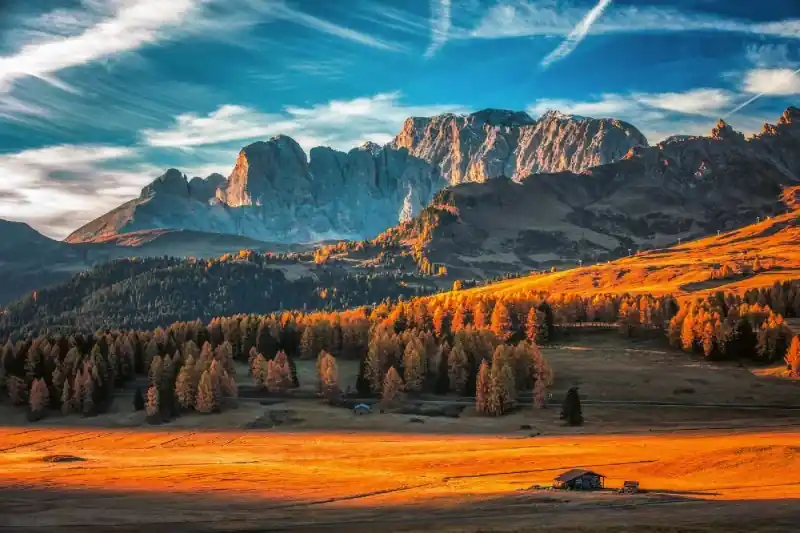 Premium Fototapeta na flizelinie MS-5-1697 Jesienny krajobraz skalny 375 x 250 cm