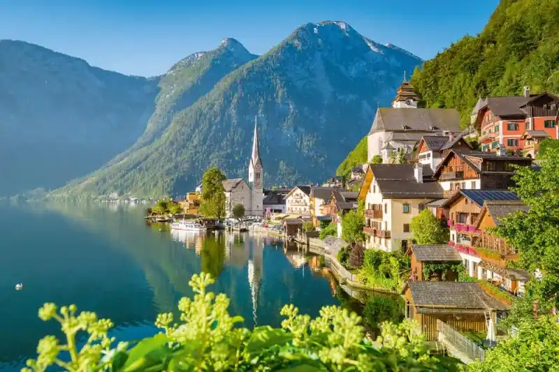 Fototapeta na flizelinie MS-5-1943 Widok na Hallstatt 375 x 250 cm Najlepsza cena