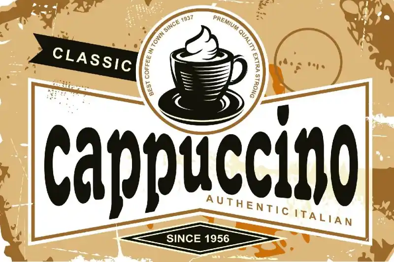 Zniżka Fototapeta na flizelinie MS-5-2088 Cappuccino vintage plakat 375 x 250 cm