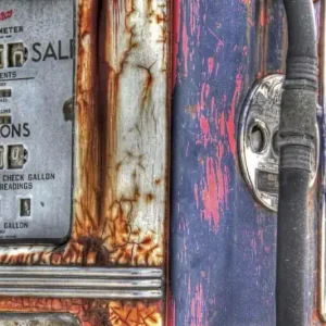 Darmowy zwrot Fototapeta na flizelinie MS-5-2153 Vintage gas pump 375 x 250 cm