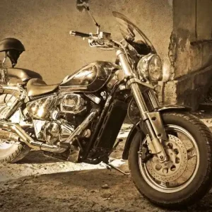 Dostępne od ręki Fototapeta na flizelinie MS-5-2155 Motocykl zabytkowy 375 x 250 cm