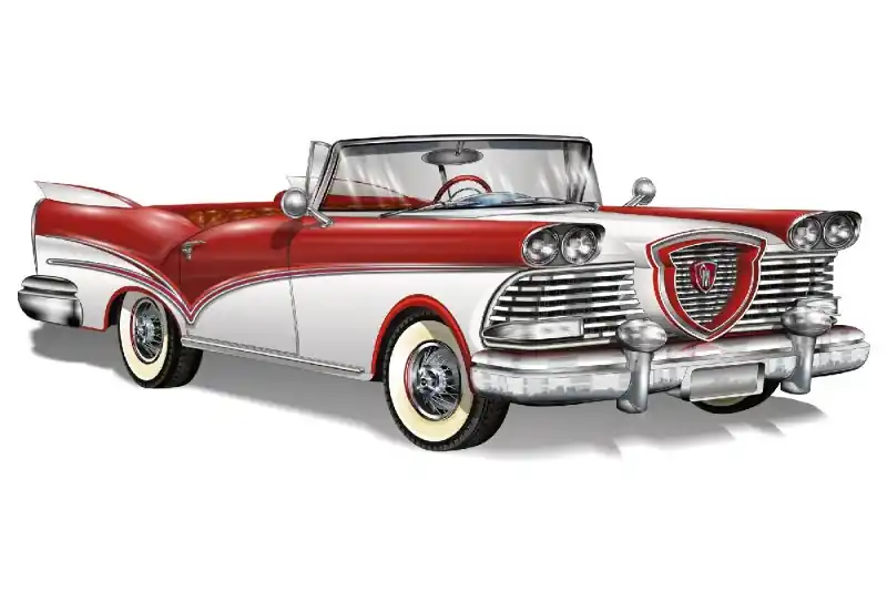 Tylko do końca tygodnia Fototapeta na flizelinie MS-5-2169 Retro czerwona convertible 375 x 250 cm