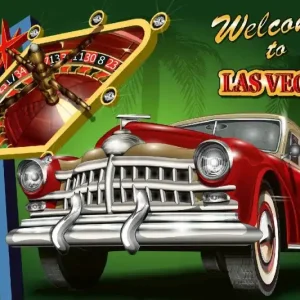Wyprzedaż Fototapeta na flizelinie MS-5-2178 Plakat retro Las Vegas 375 x 250 cm