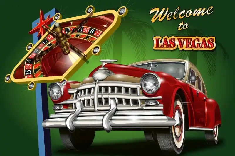 Wyprzedaż Fototapeta na flizelinie MS-5-2178 Plakat retro Las Vegas 375 x 250 cm