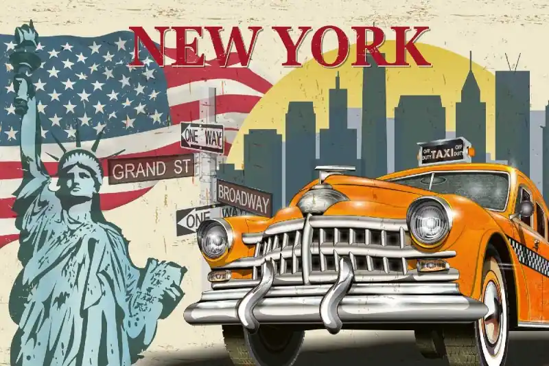 Darmowa dostawa Fototapeta na flizelinie MS-5-2181 New York Taxi 375 x 250 cm