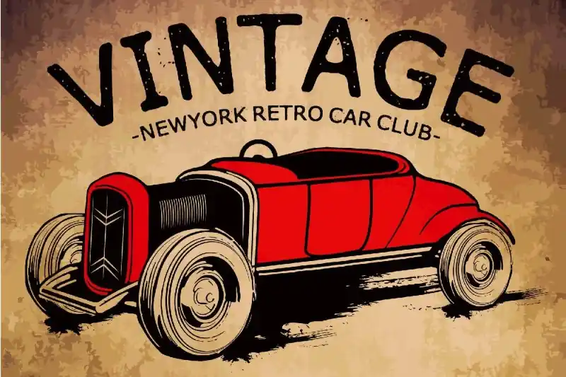 Fototapeta na flizelinie MS-5-2211 Plakat Vintage Car 375 x 250 cm Bezpieczne zakupy