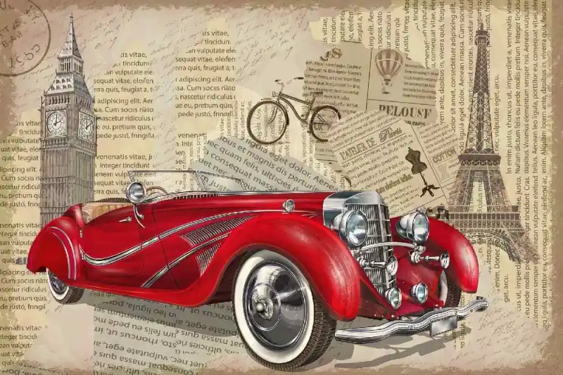 Bezpieczna płatność Fototapeta na flizelinie MS-5-2213 Plakat Vintage 375 x 250 cm