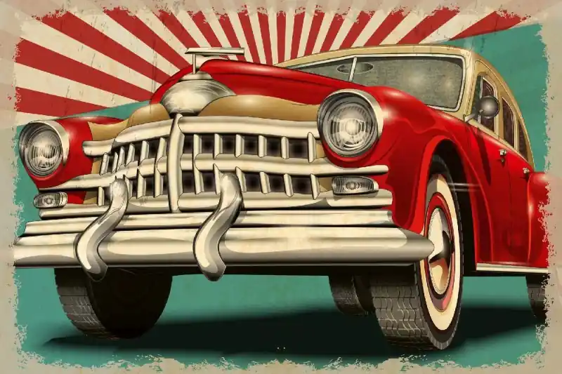 Fototapeta na flizelinie MS-5-2220 Vintage retro car 375 x 250 cm Wyprzedaż