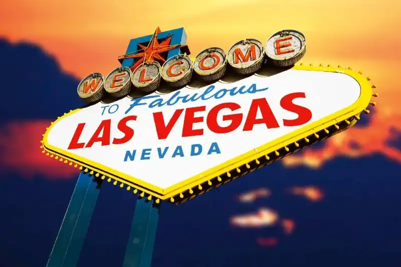 Nowość Fototapeta na flizelinie MS-5-2225 Znak - LAS VEGAS 375 x 250 cm