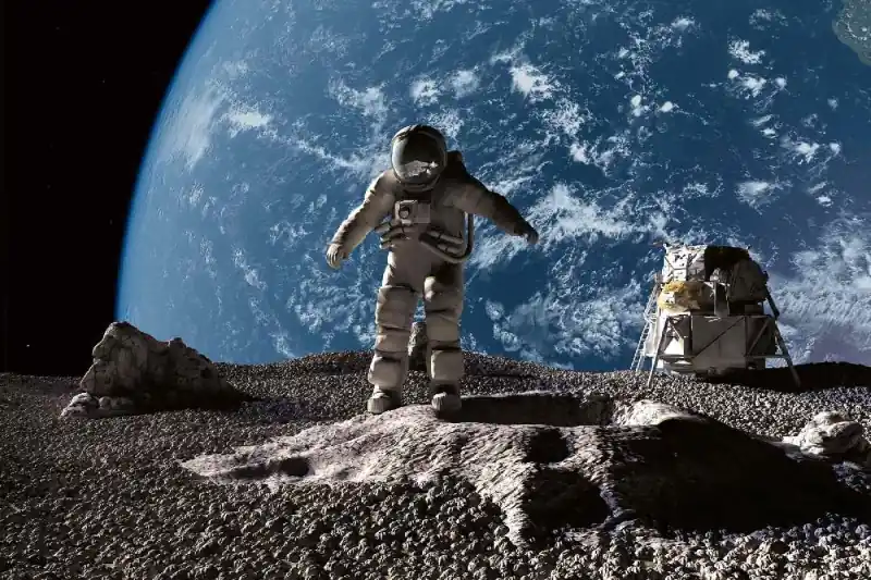 Fototapeta na flizelinie MS-5-2240 Astronauta idący 375 x 250 cm Wyprzedaż