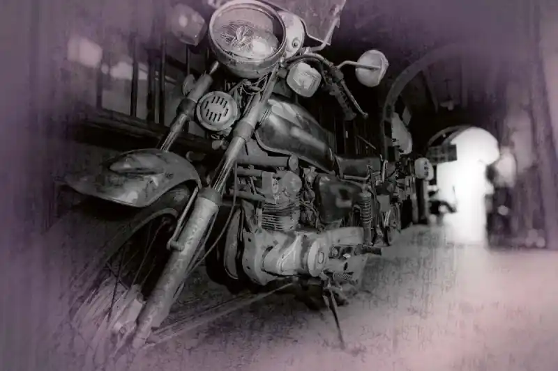 Obniżka ceny Fototapeta na flizelinie MS-5-2793 Stary motocykl retro 375 x 250 cm