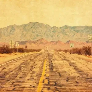 Cena promocyjna Fototapeta na flizelinie MS-5-2858 Route 66 na pustyni Mojave 375 x 250 cm